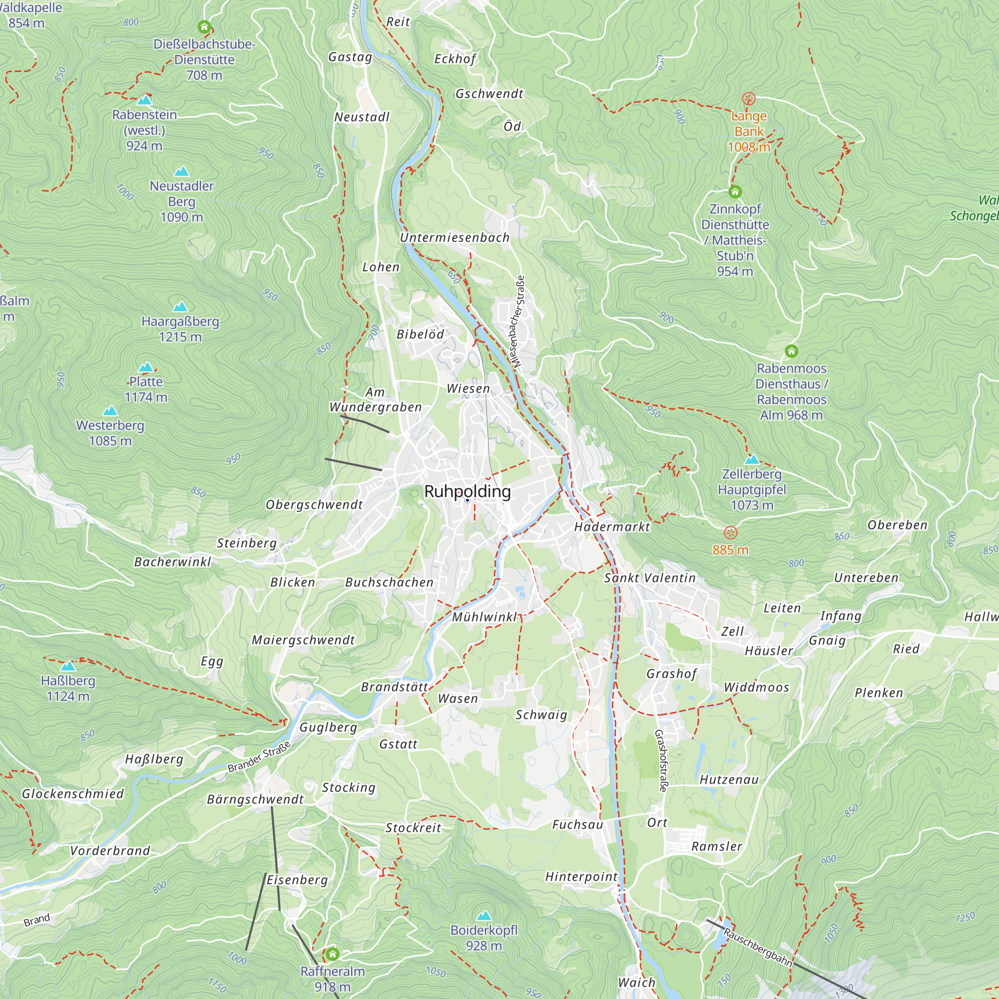 Ruhpolding Tourismus KU map
