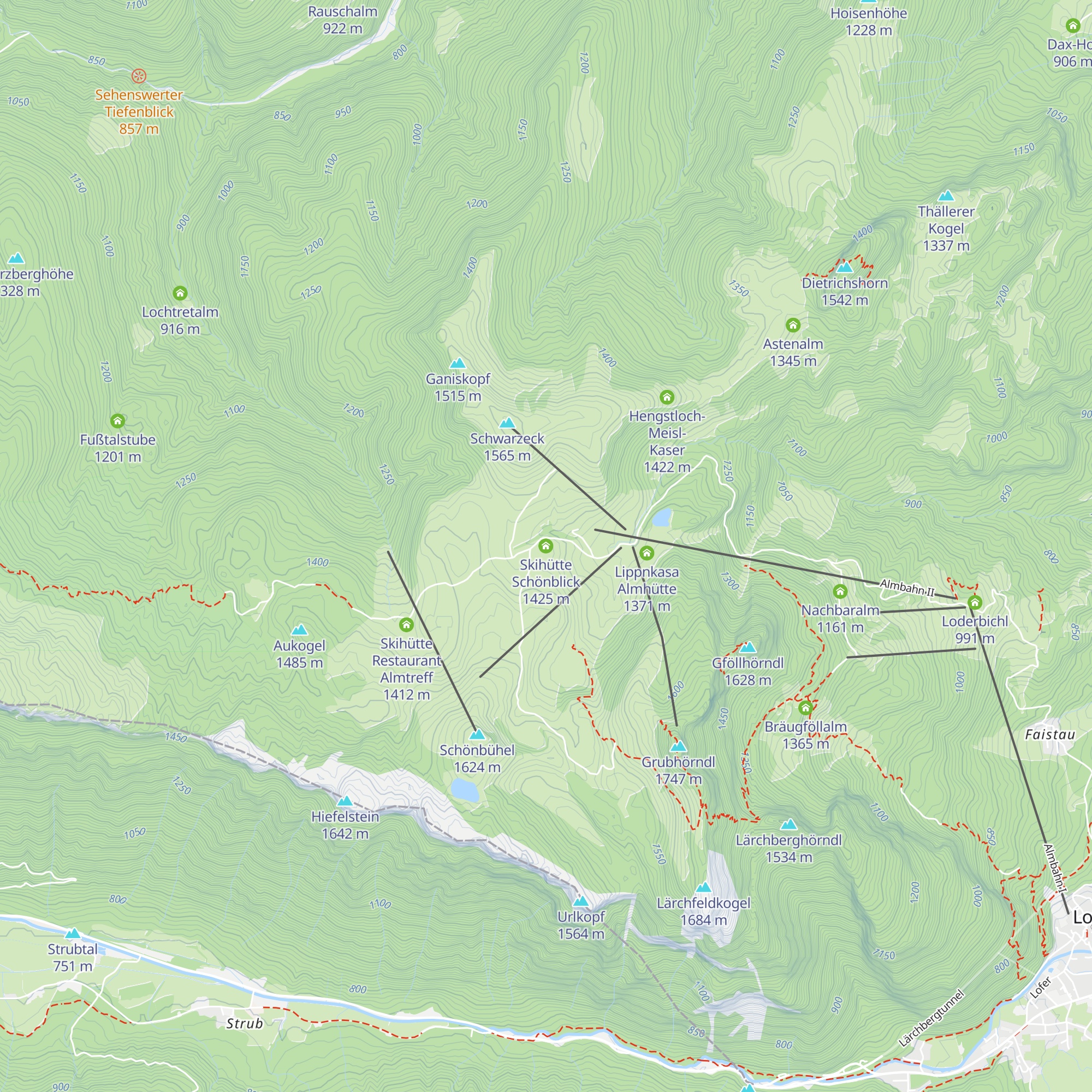 Skihütte Schönblick map