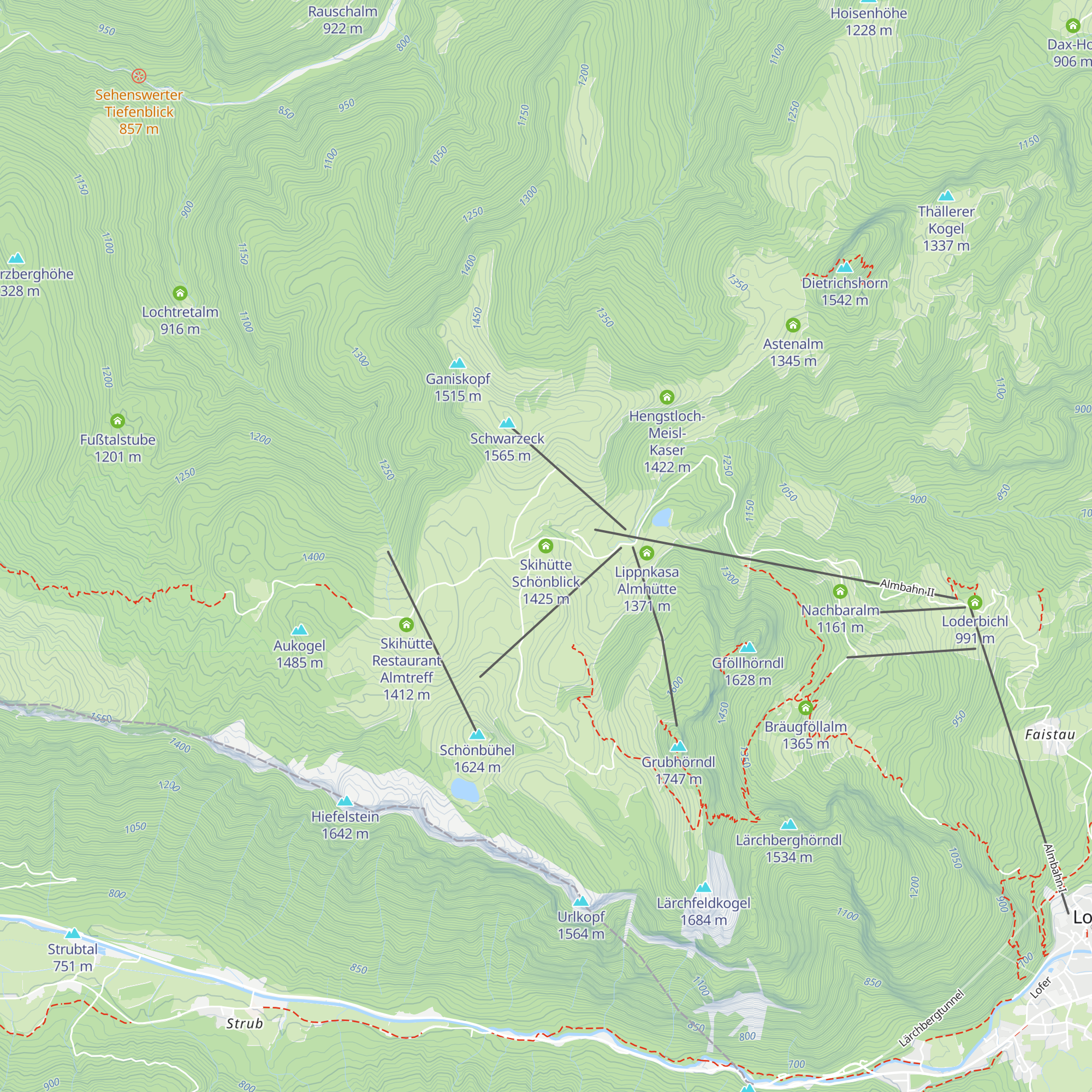 Skihütte Schönblick map