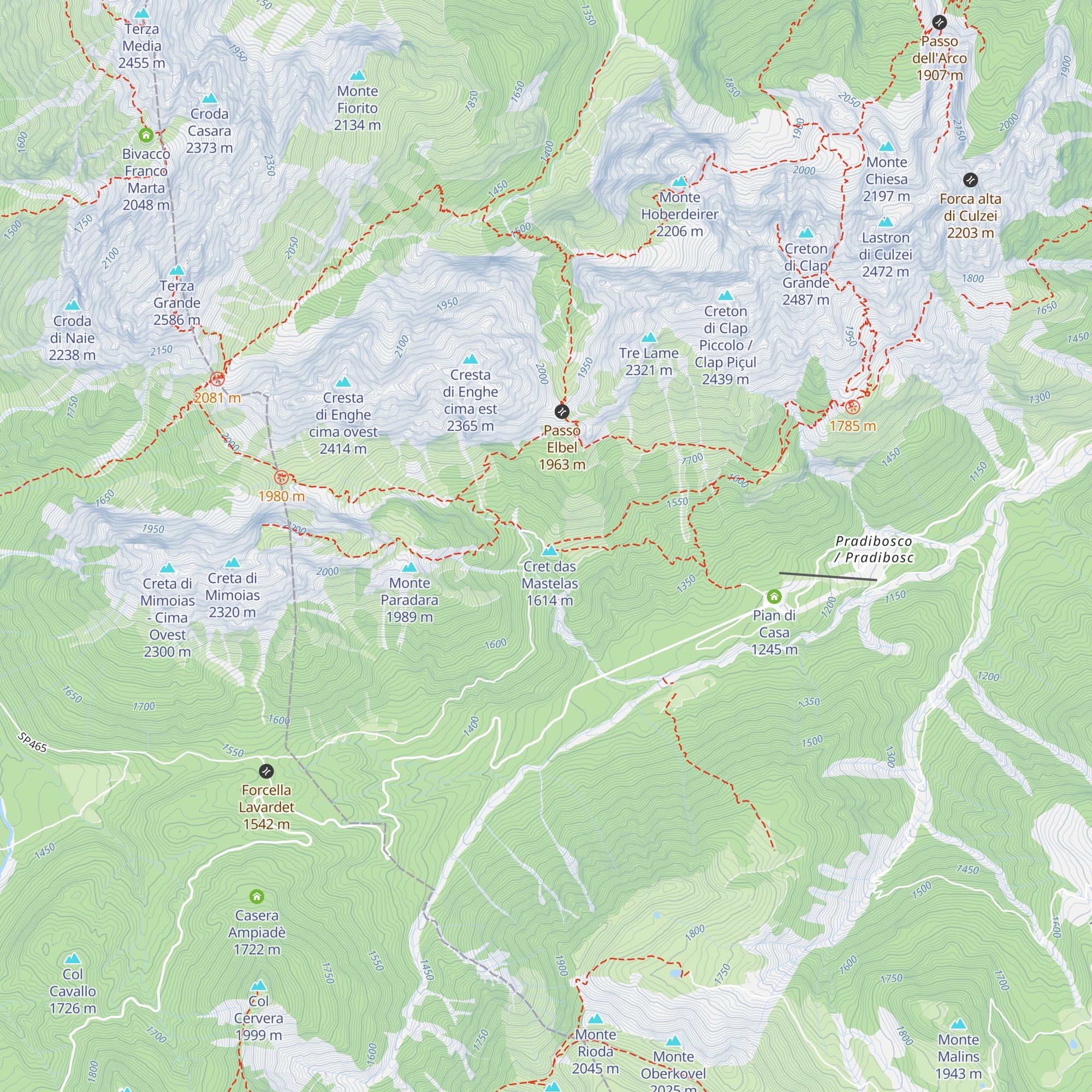 Casera Mimoias map