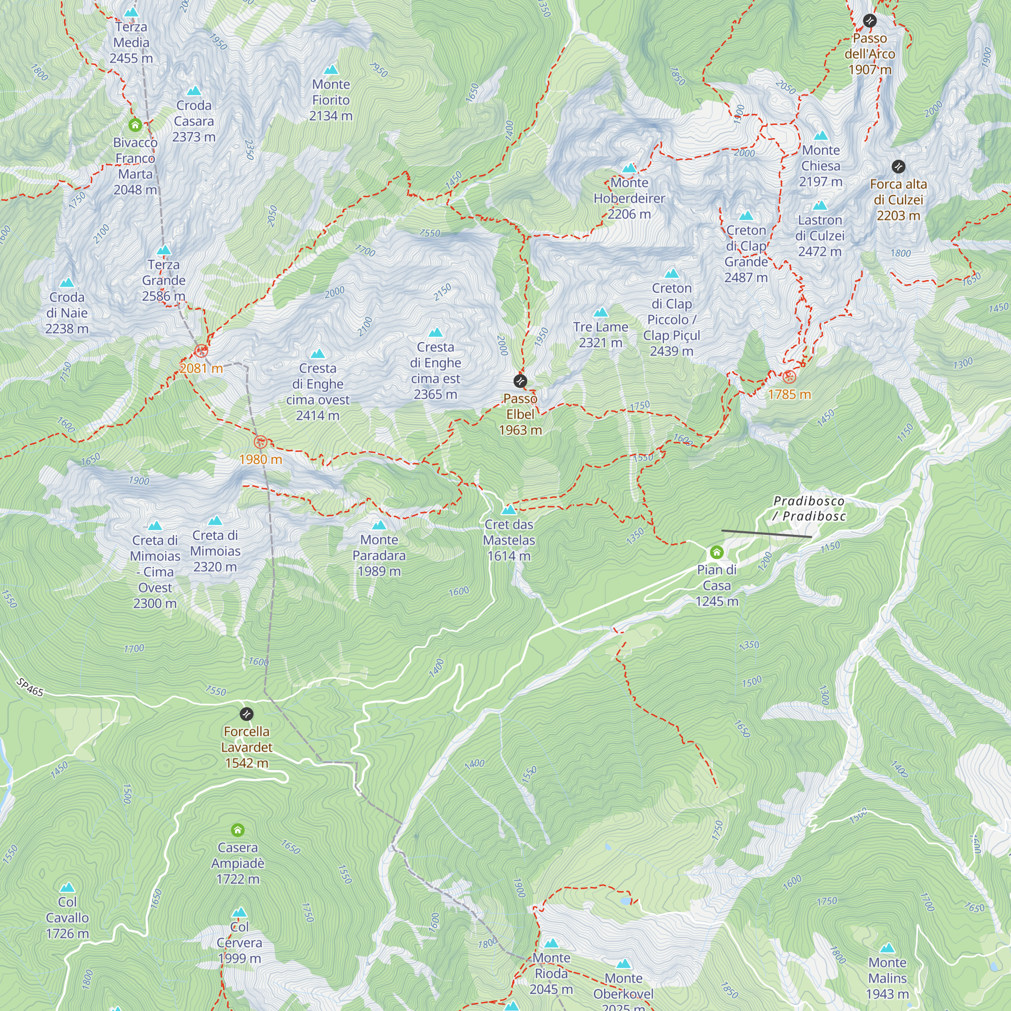 Casera Mimoias map