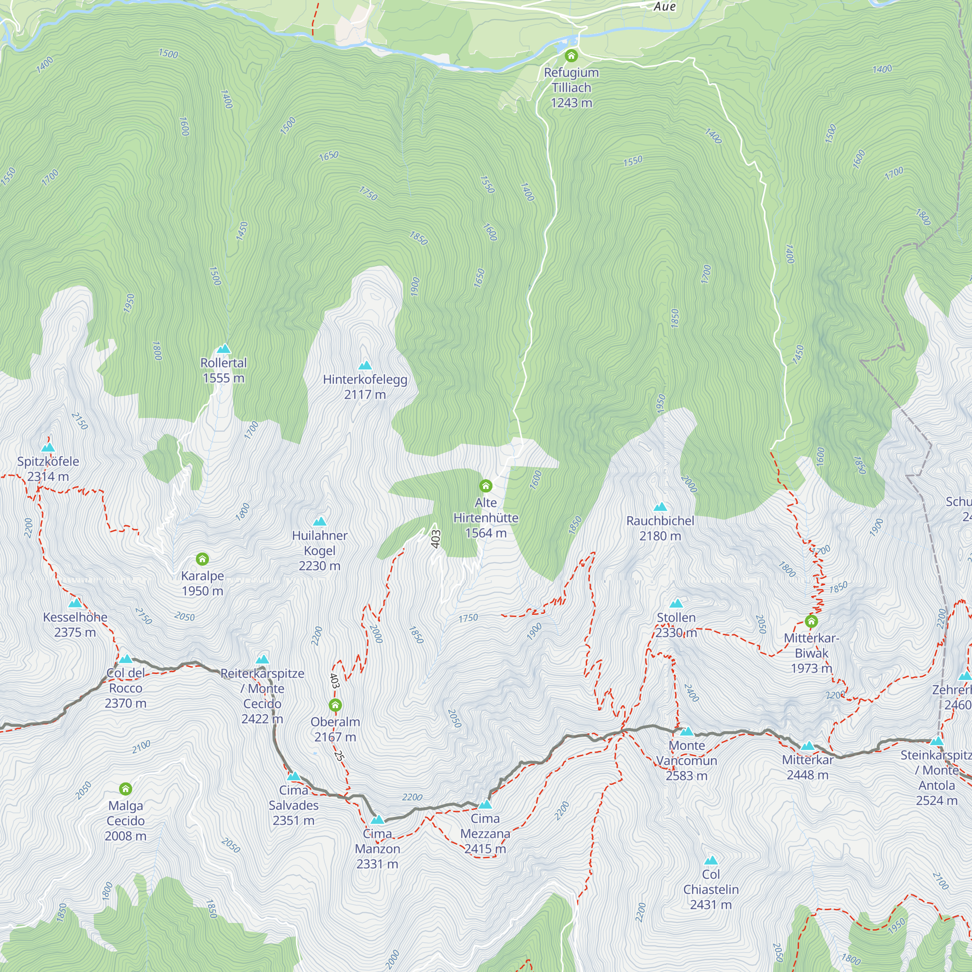 Alte Hirtenhütte map