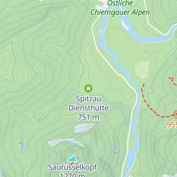 Map of Spitzau Diensthütte