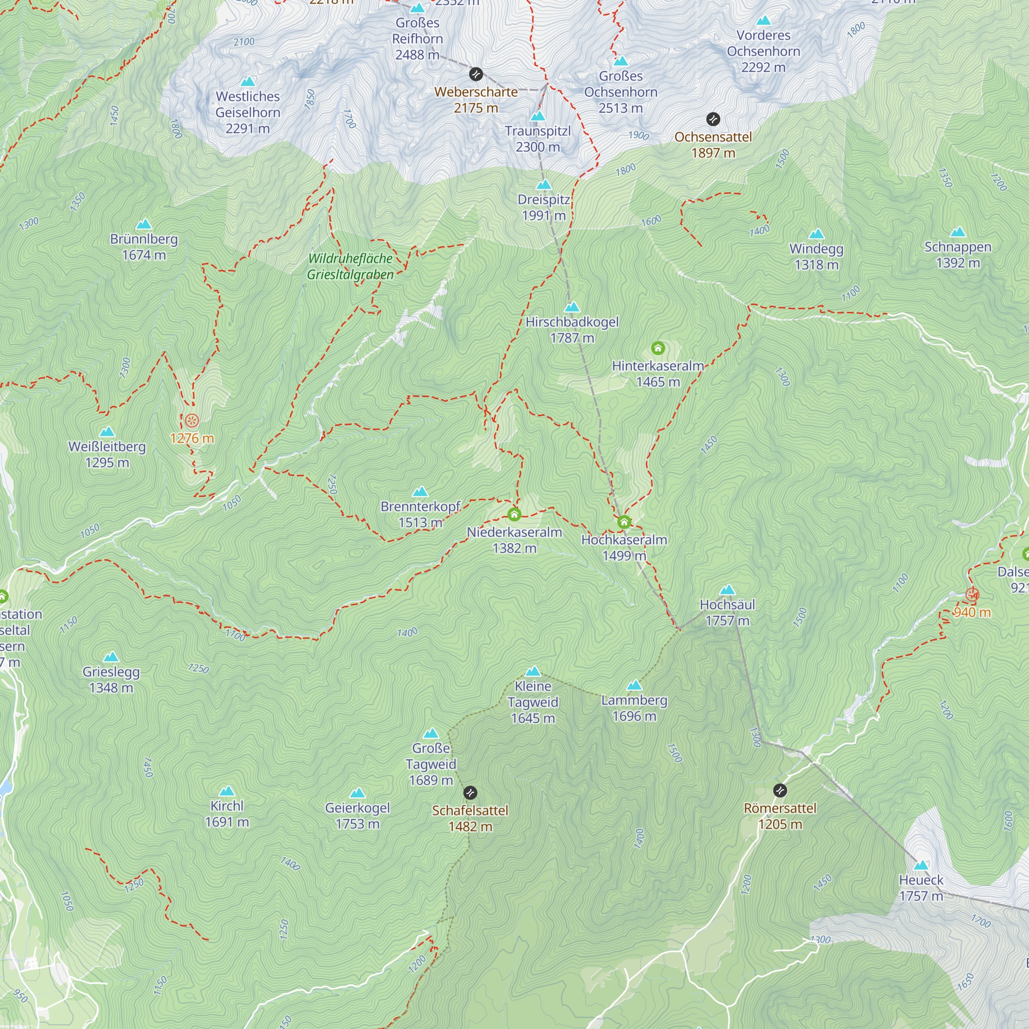 Niederkaseralm map