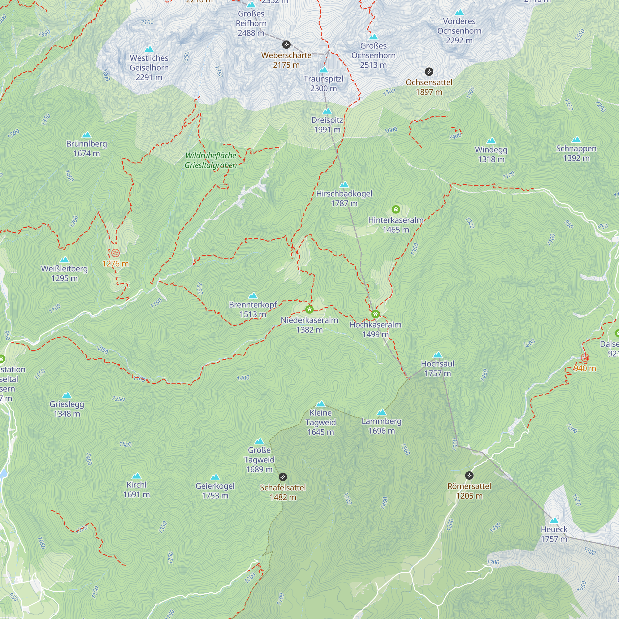 Niederkaseralm map