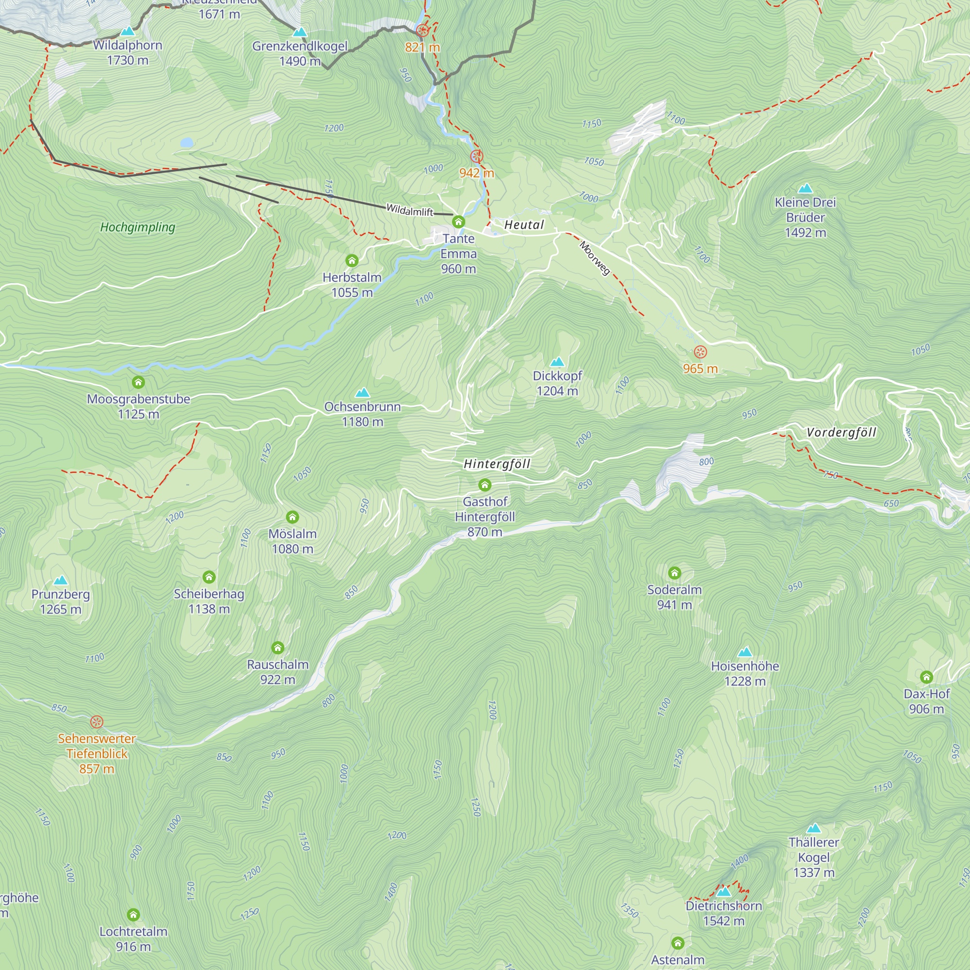 Gasthof Hintergföll map