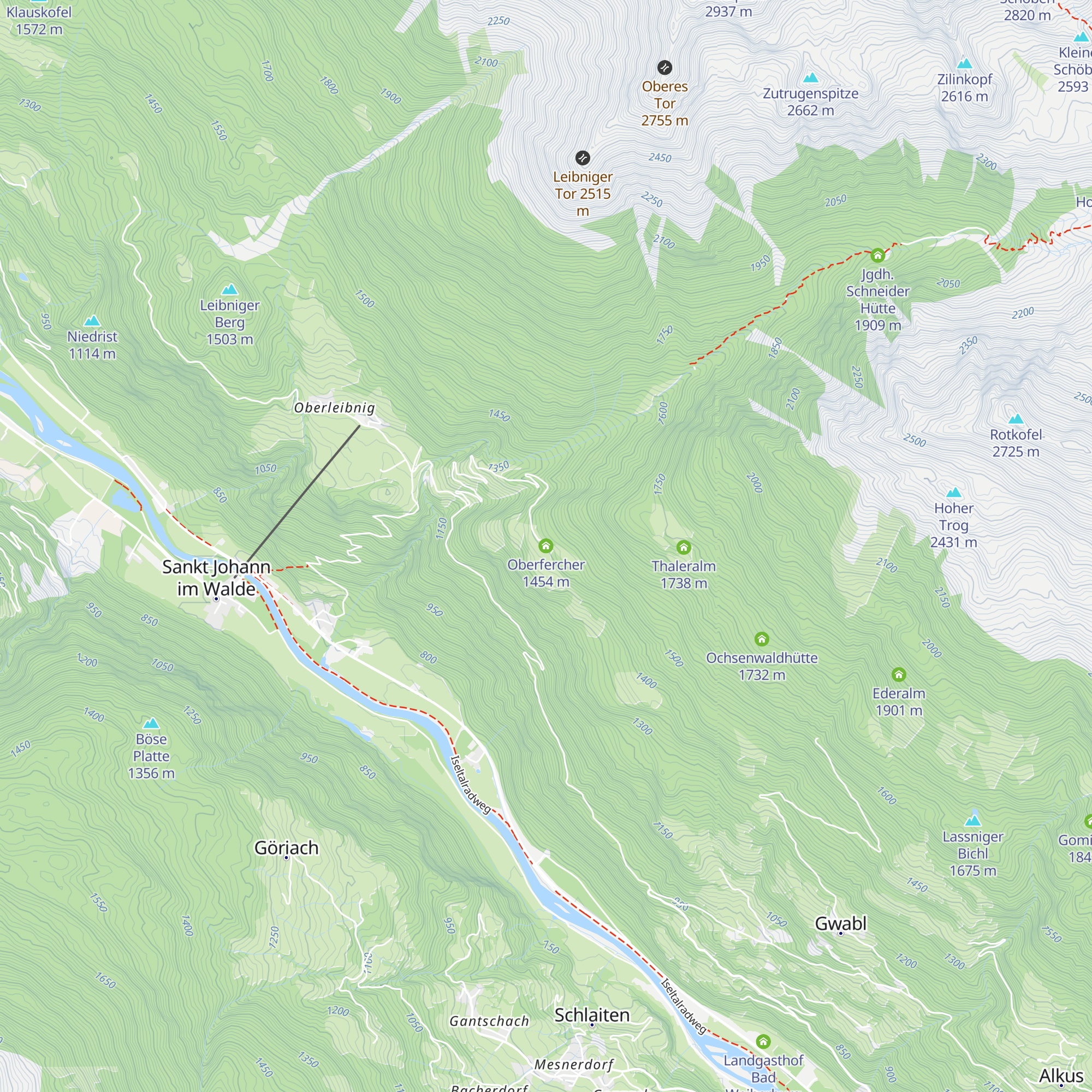 Oberfercher map