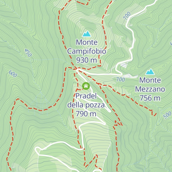Map of Pradel della pozza