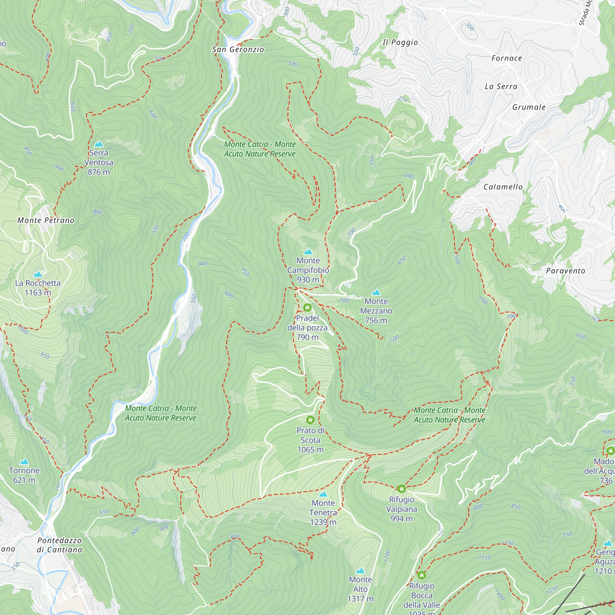 Pradel della pozza map