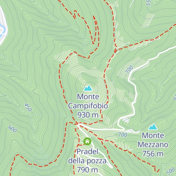 Map of Monte Campifobio