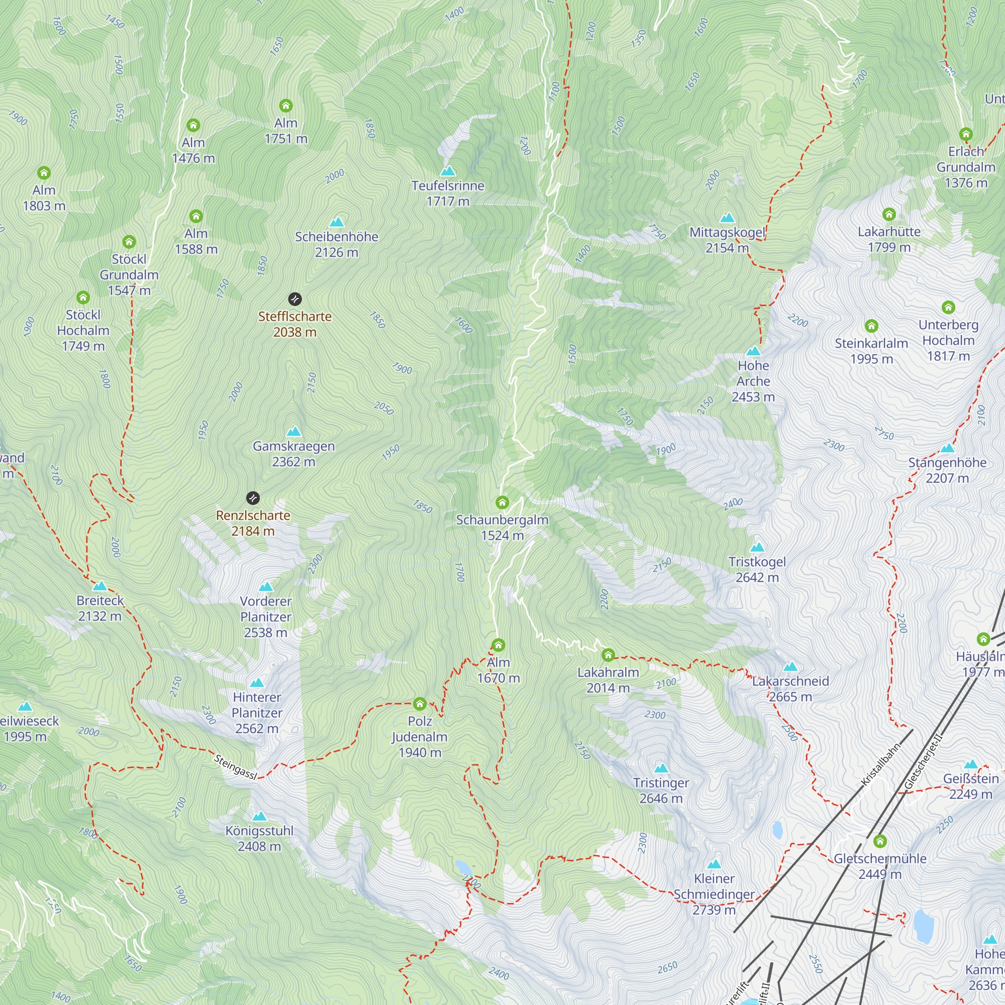 Schaunbergalm map