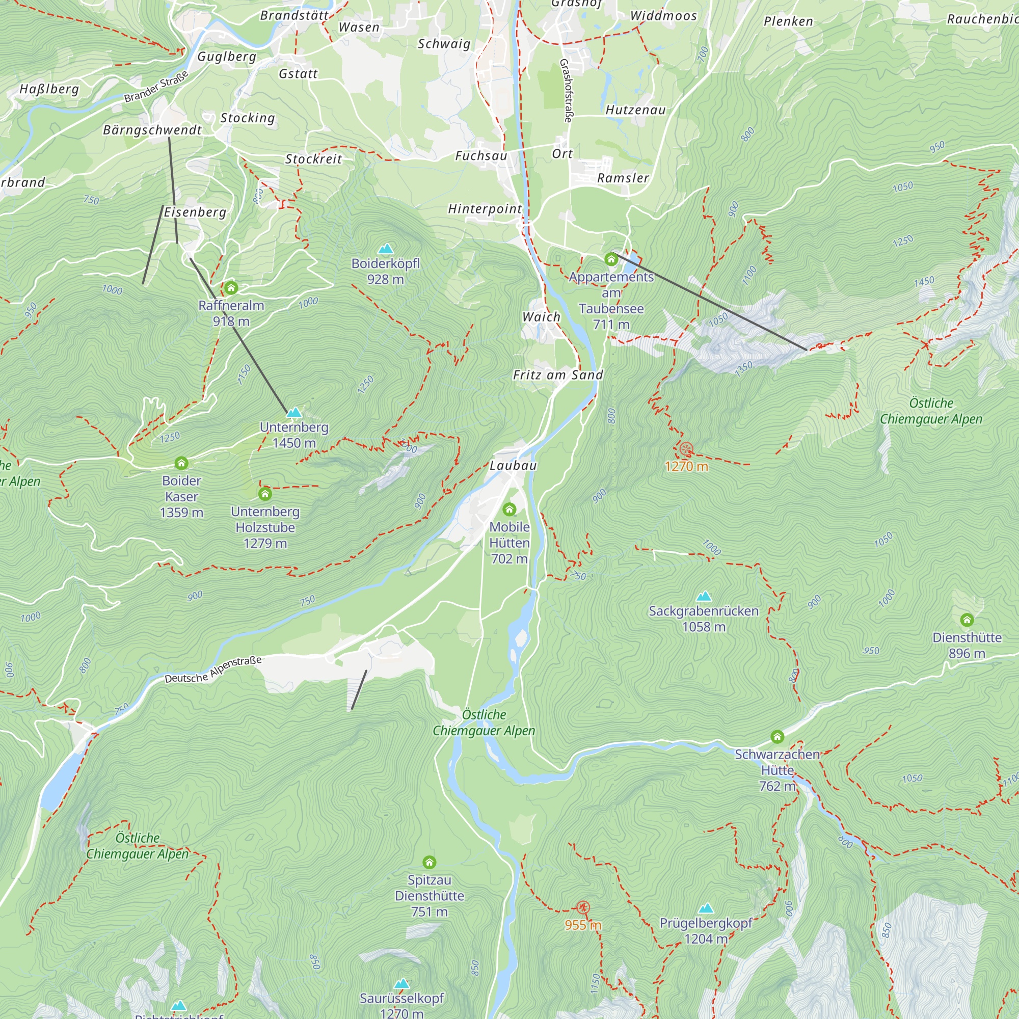 Mobile Hütten map