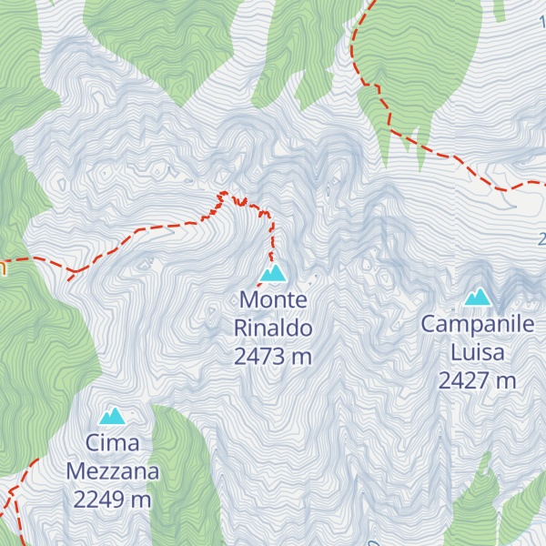 Map of Monte Rinaldo