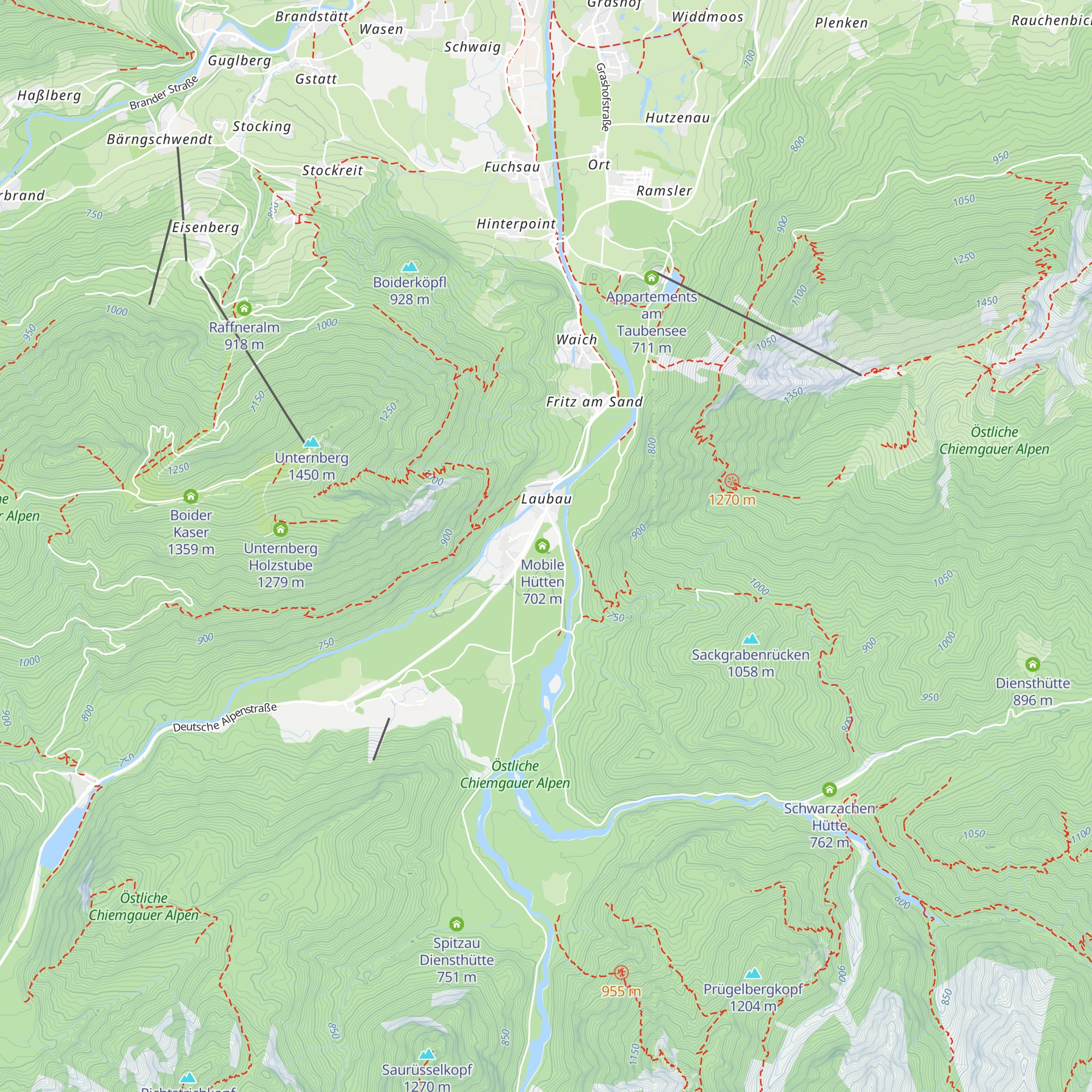 Einfache Hütte map