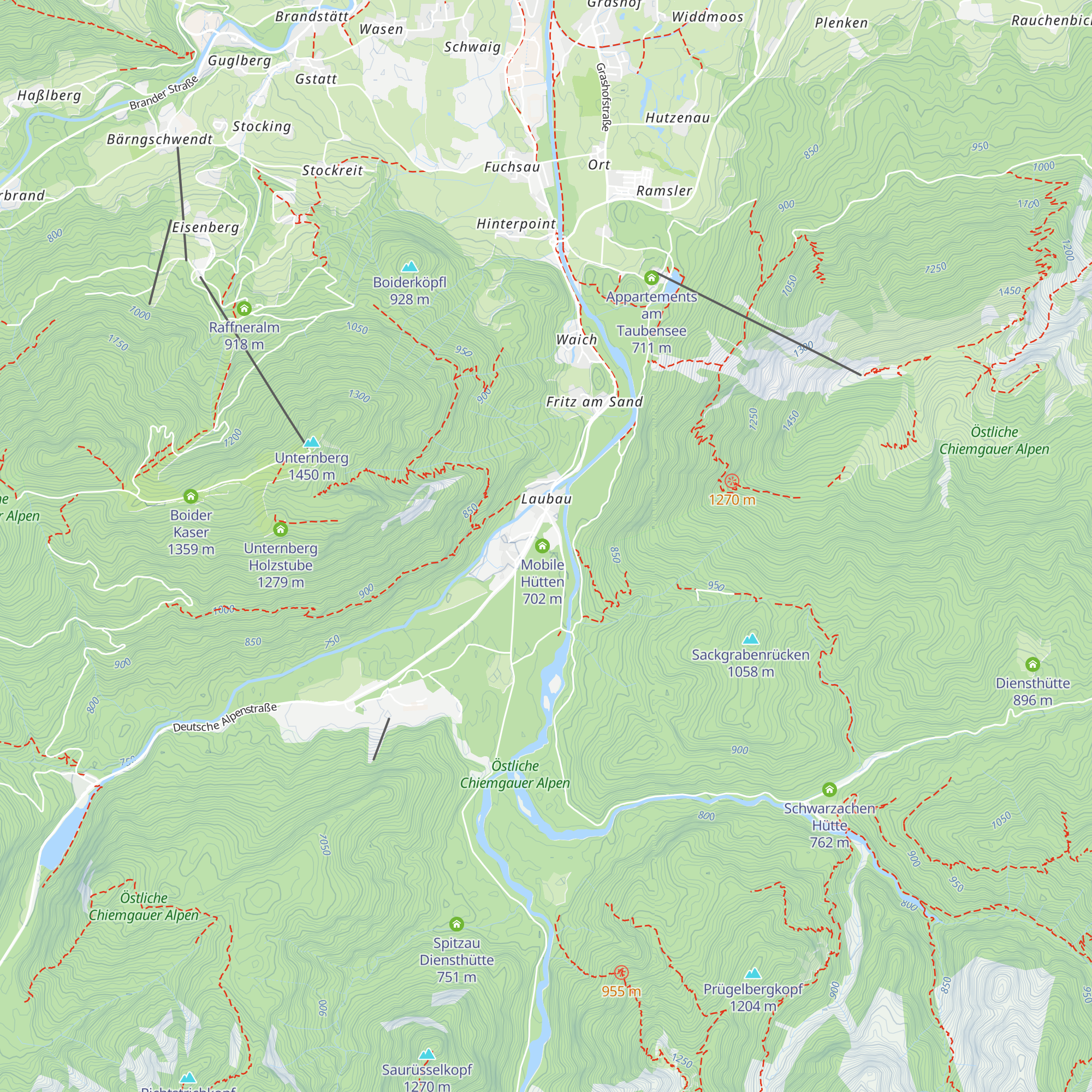 Einfache Hütte map