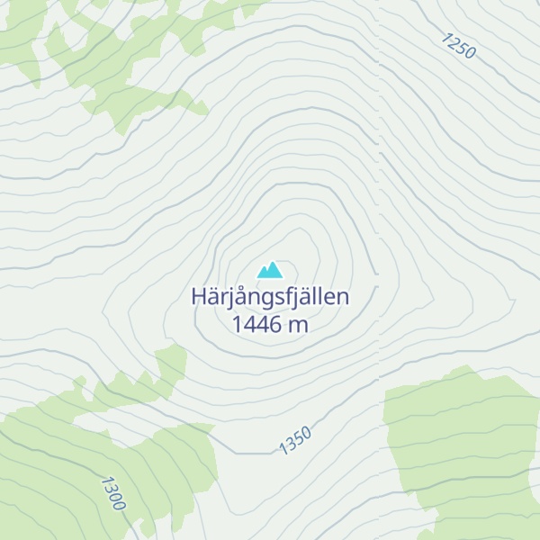 Map of Härjångsfjällen