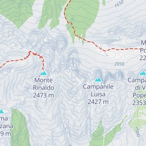Map of Croda dell'Oregion