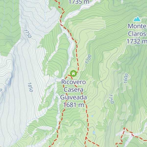 Map of Ricovero Casera Giaveada