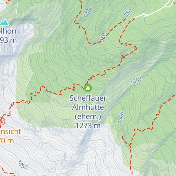 Map of Scheffauer Almhütte (ehem.)