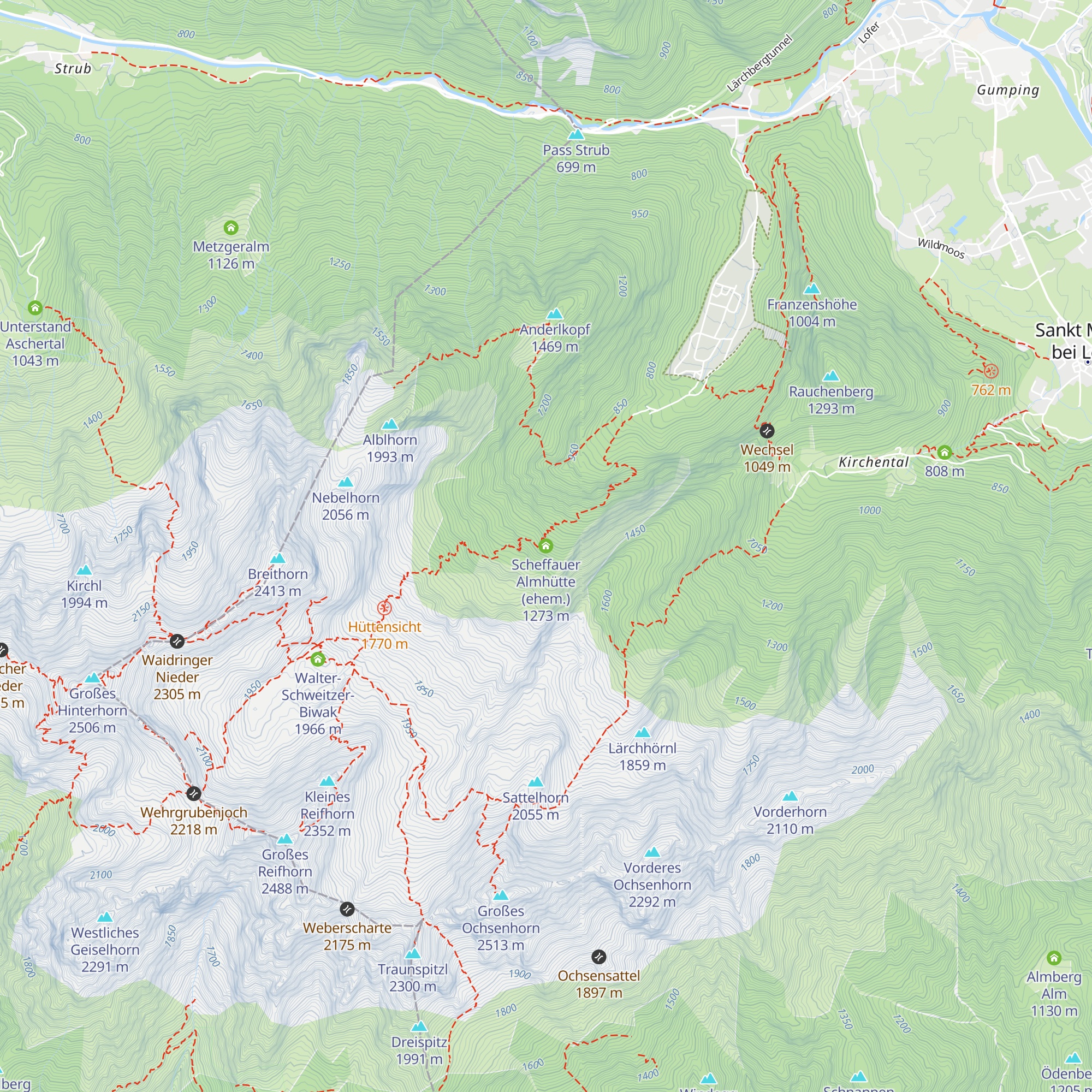 Scheffauer Almhütte (ehem.) map