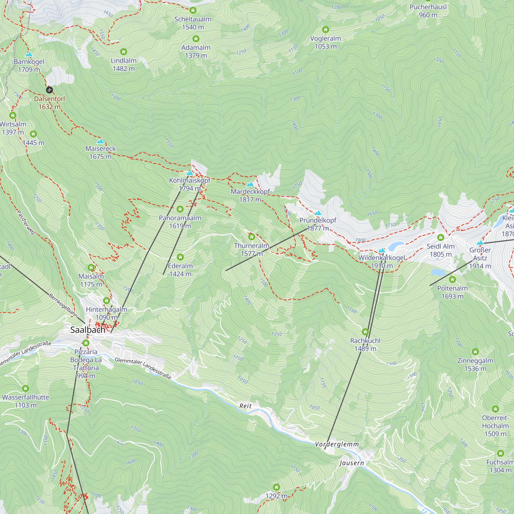 Bergeralm map