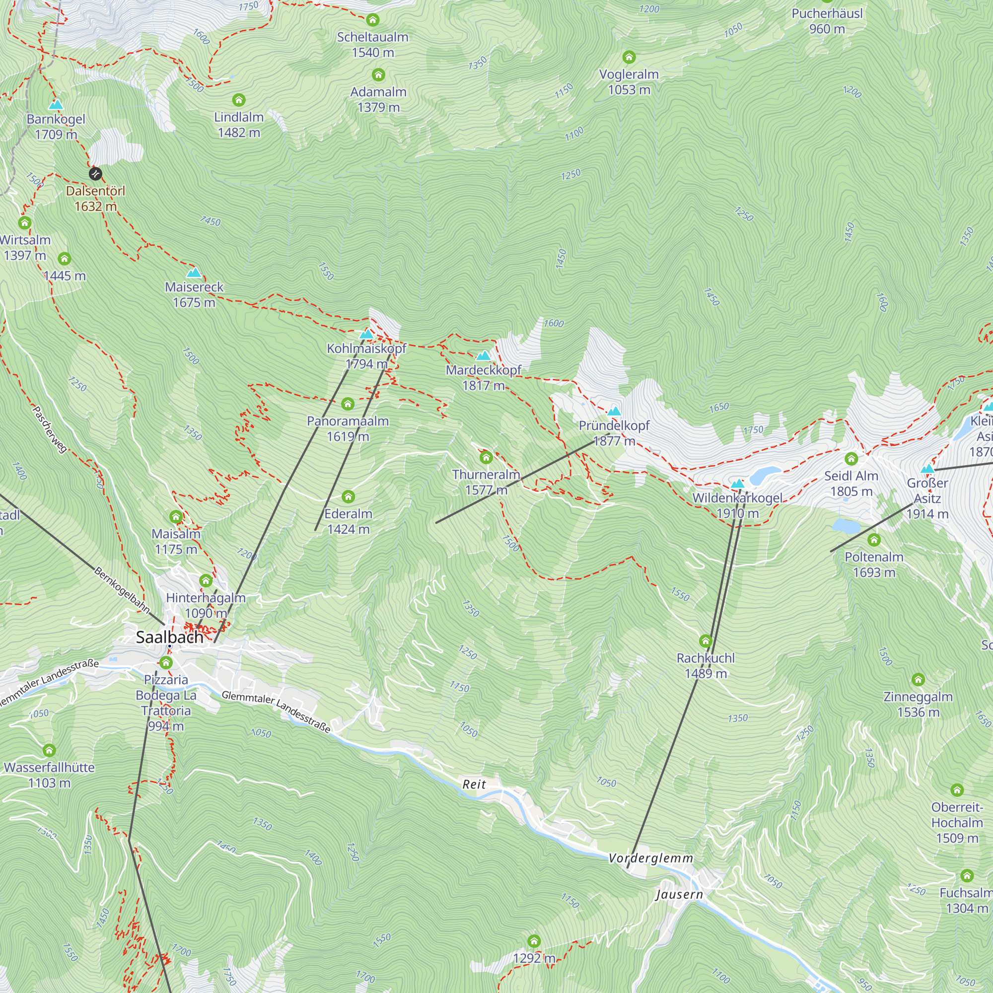 Bergeralm map
