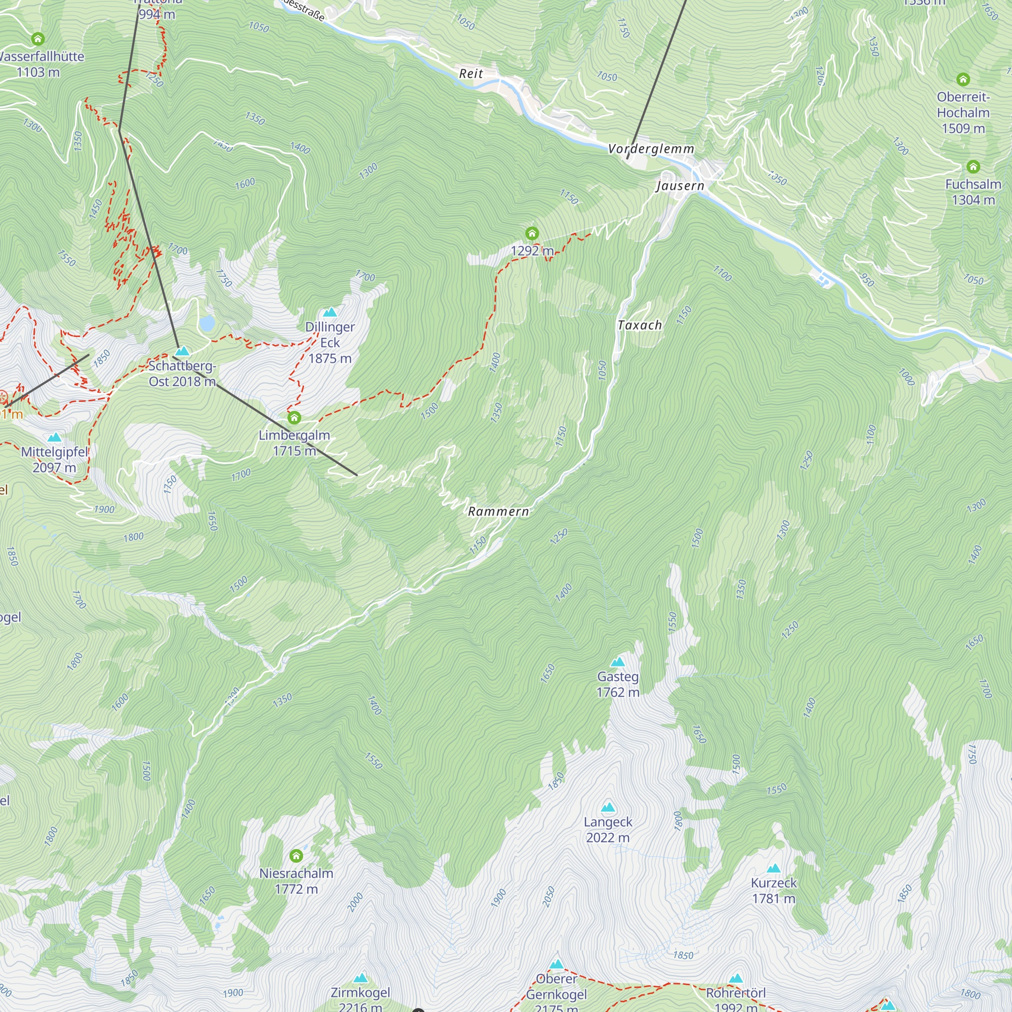 Jausenstation Rammern Alm map