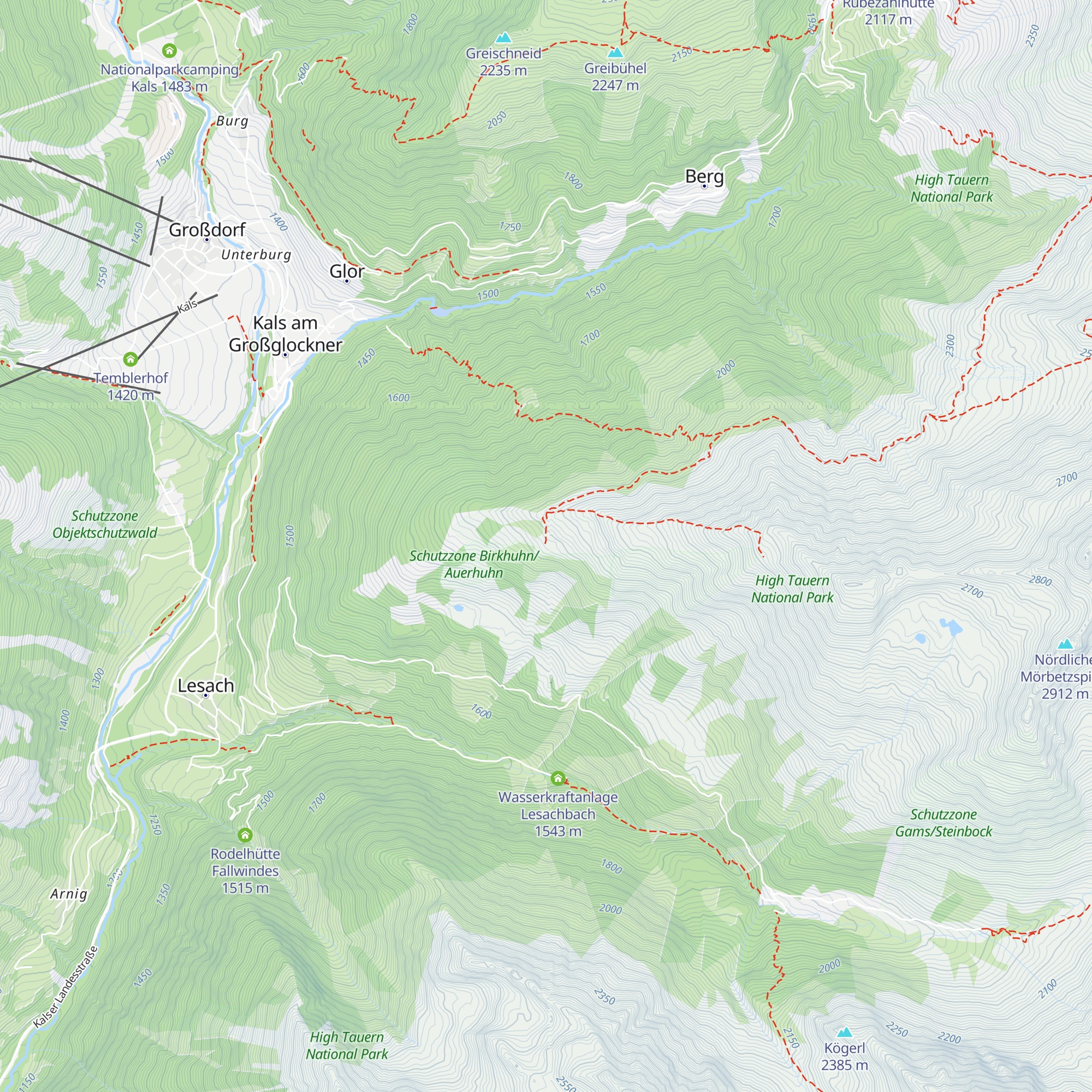Lesachriegel-Hütte map