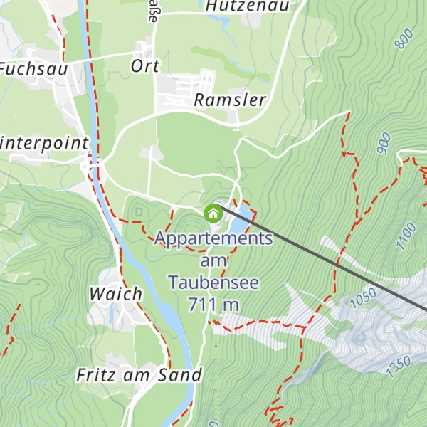 Map of Appartements am Taubensee