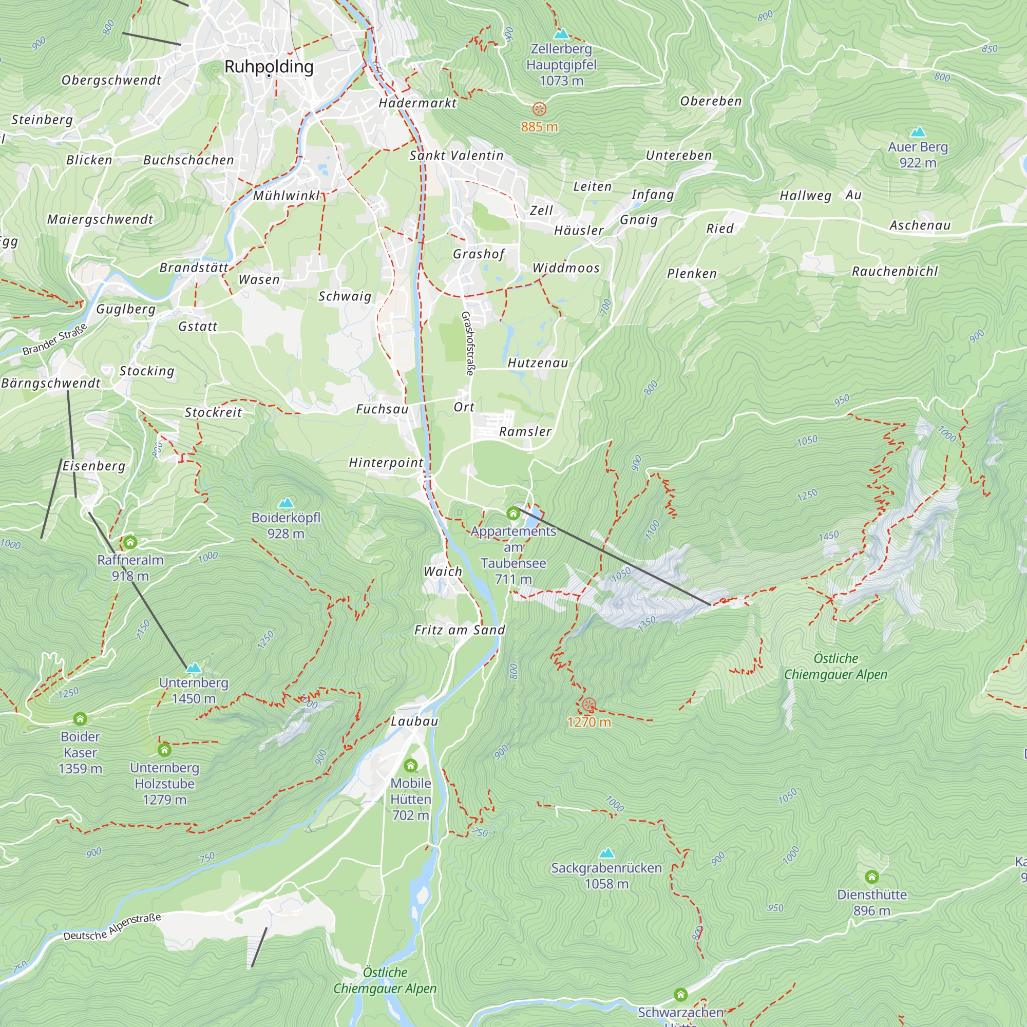 Appartements am Taubensee map