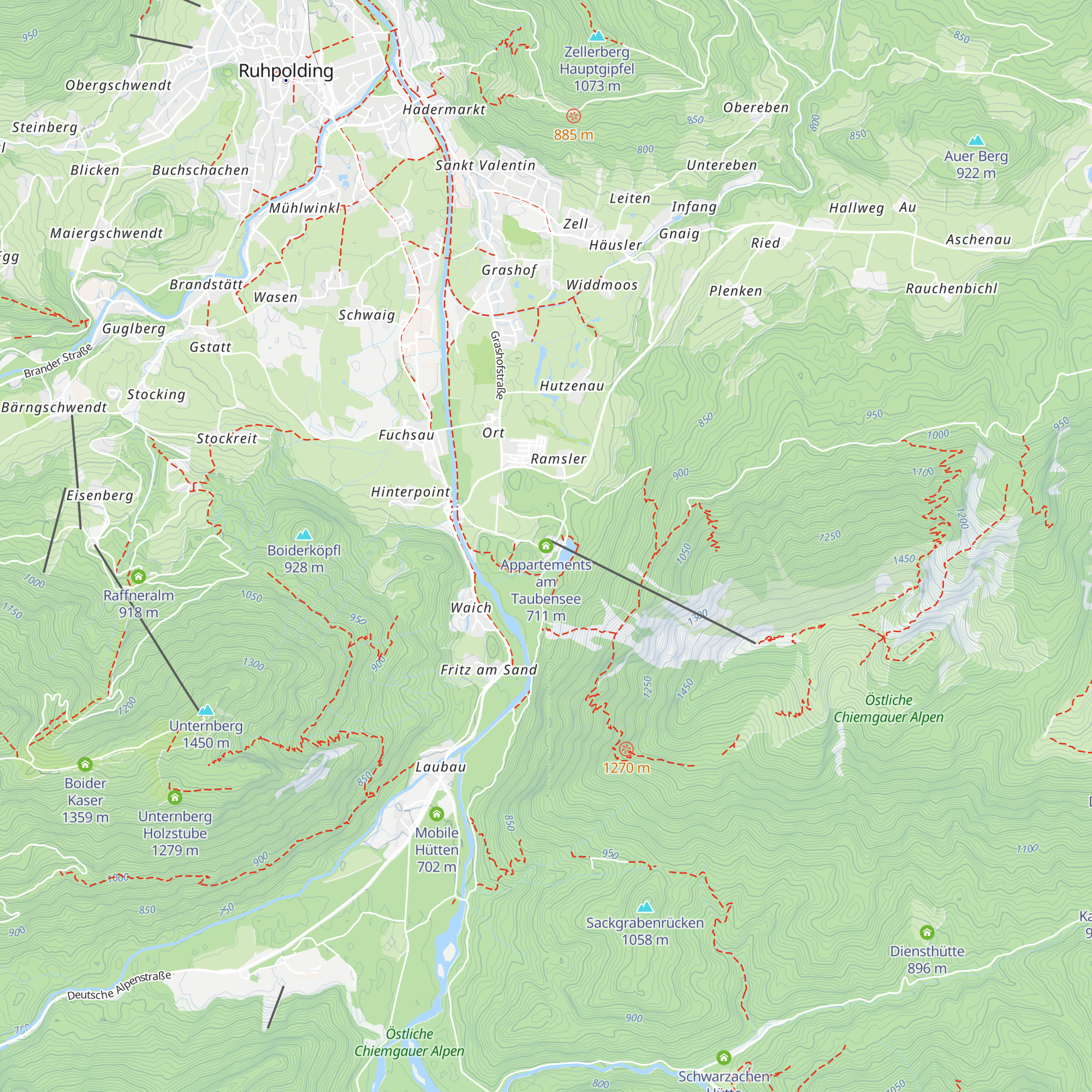 Appartements am Taubensee map