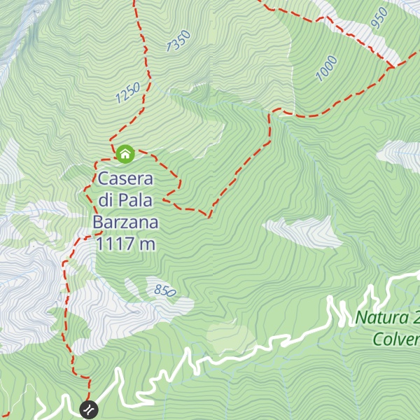 Map of Casera dei Conti