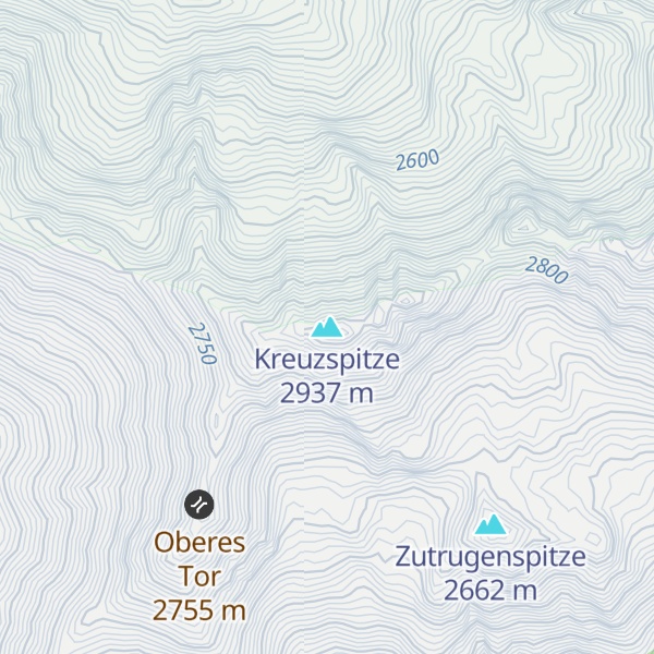 Map of Kreuzspitze