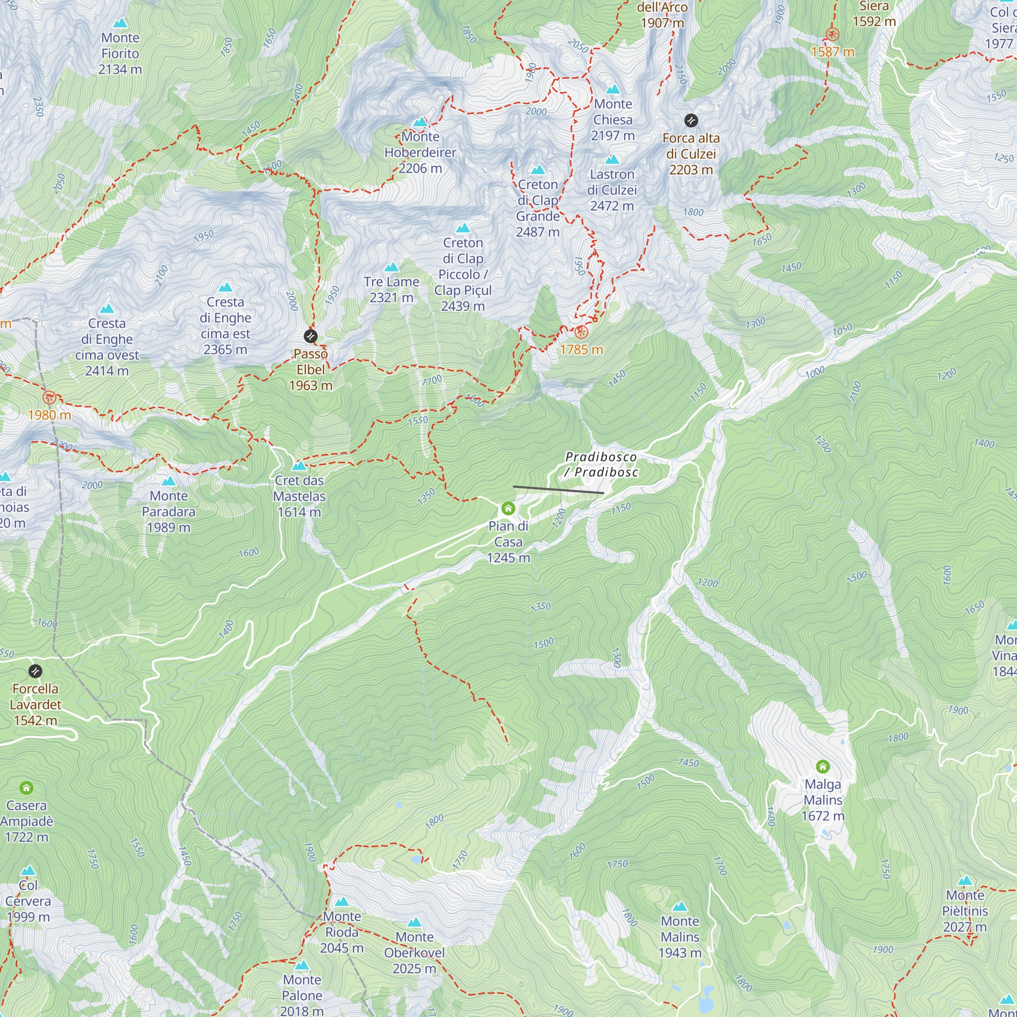 Pian di Casa map