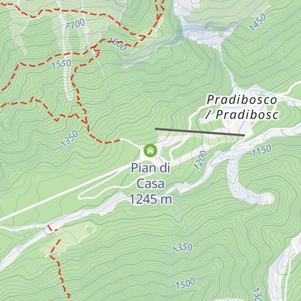 Map of Pian di Casa