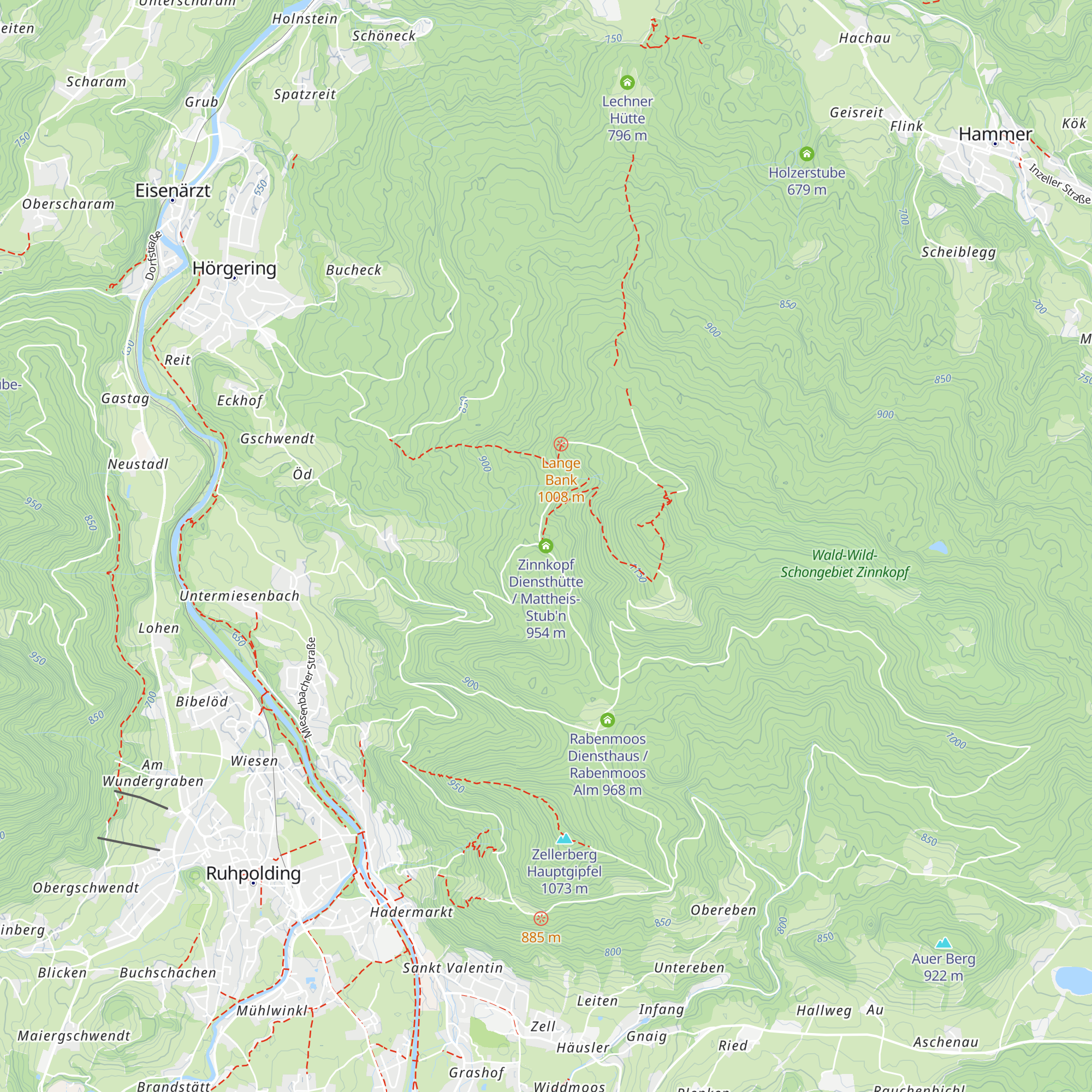 Zinnkopf Diensthütte / Mattheis-Stub'n map