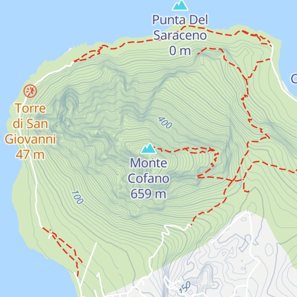 Map of Monte Cofano