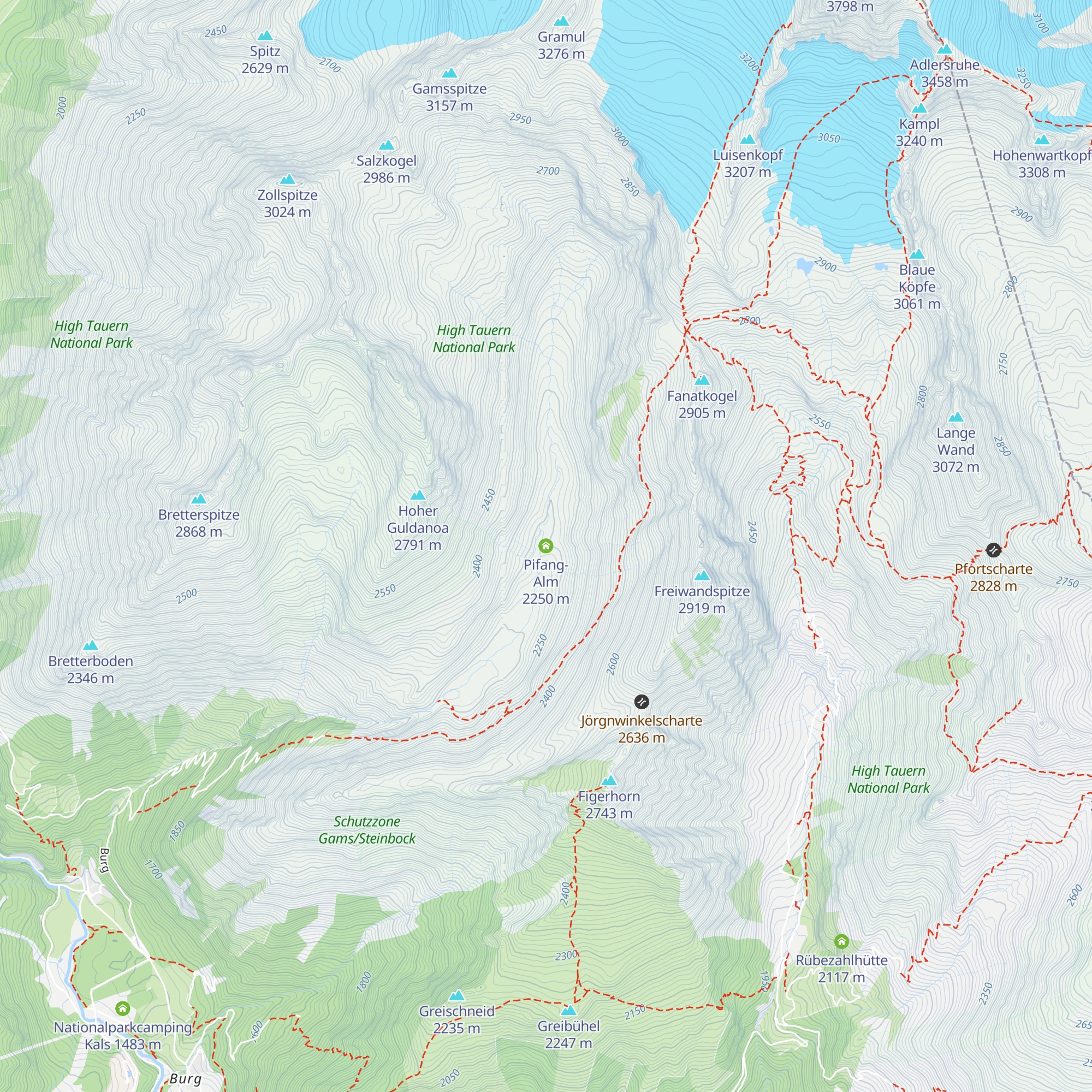 Pifang-Alm map