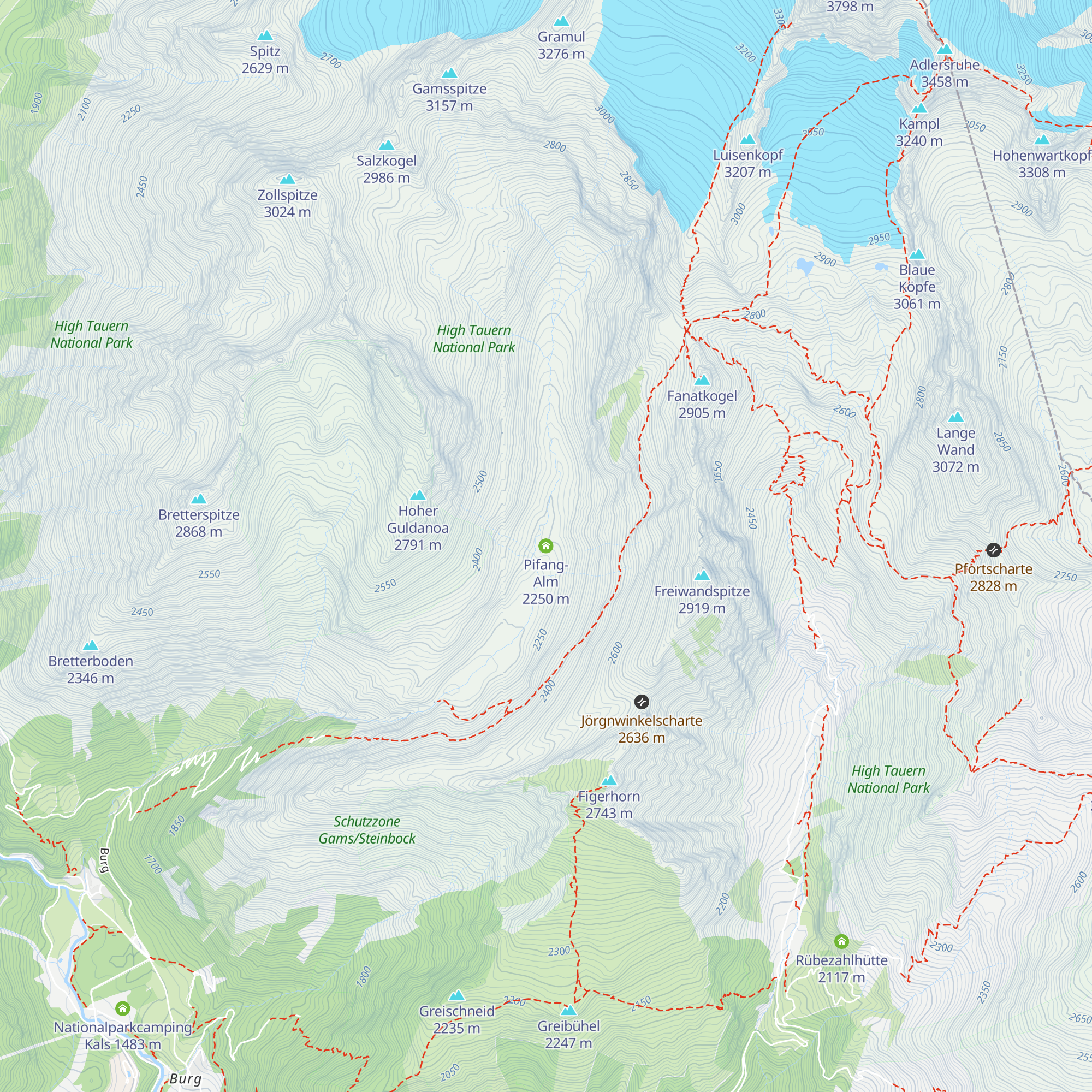 Pifang-Alm map