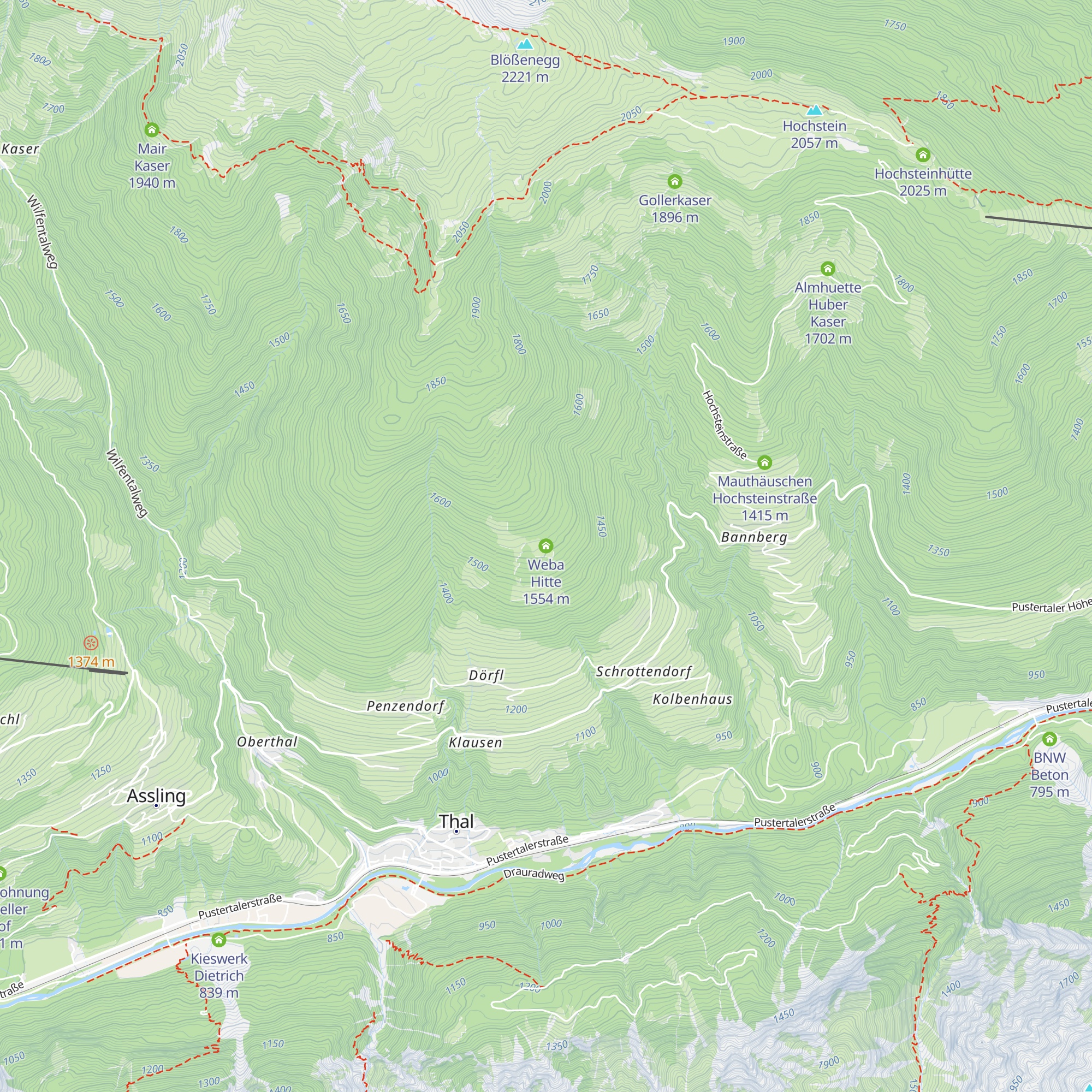 Weba Hitte map