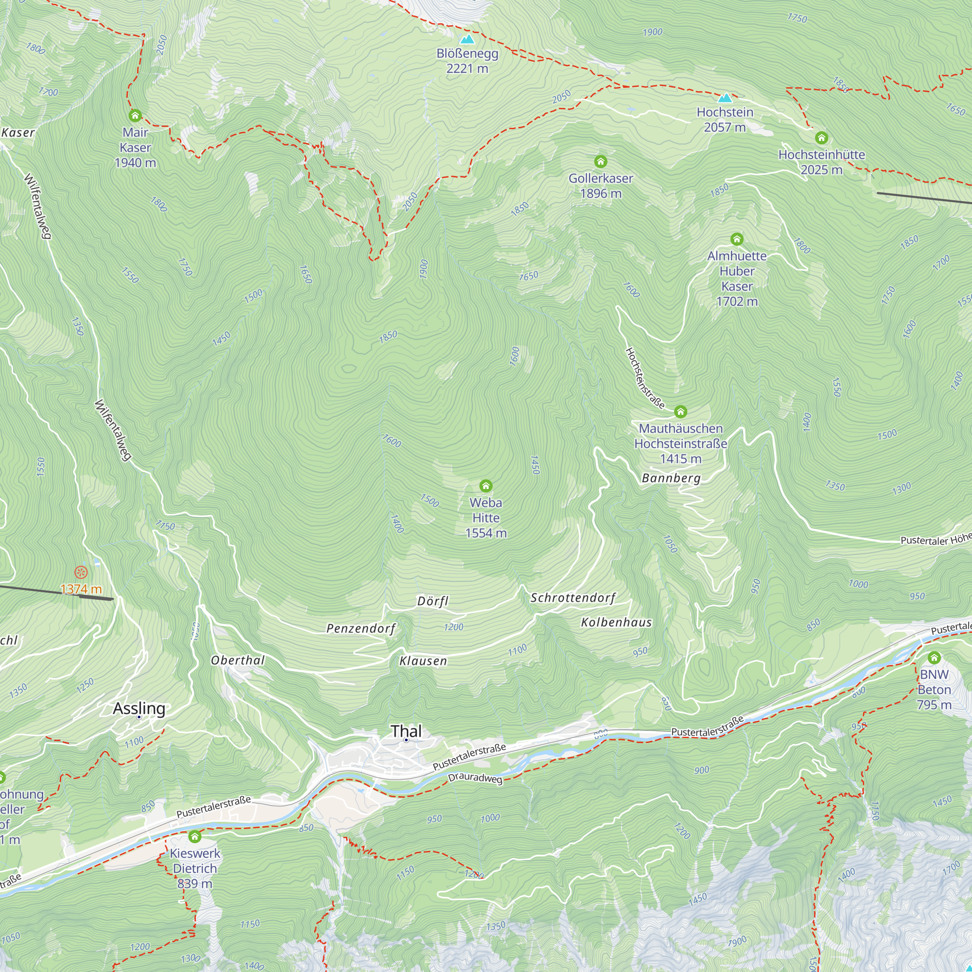 Weba Hitte map