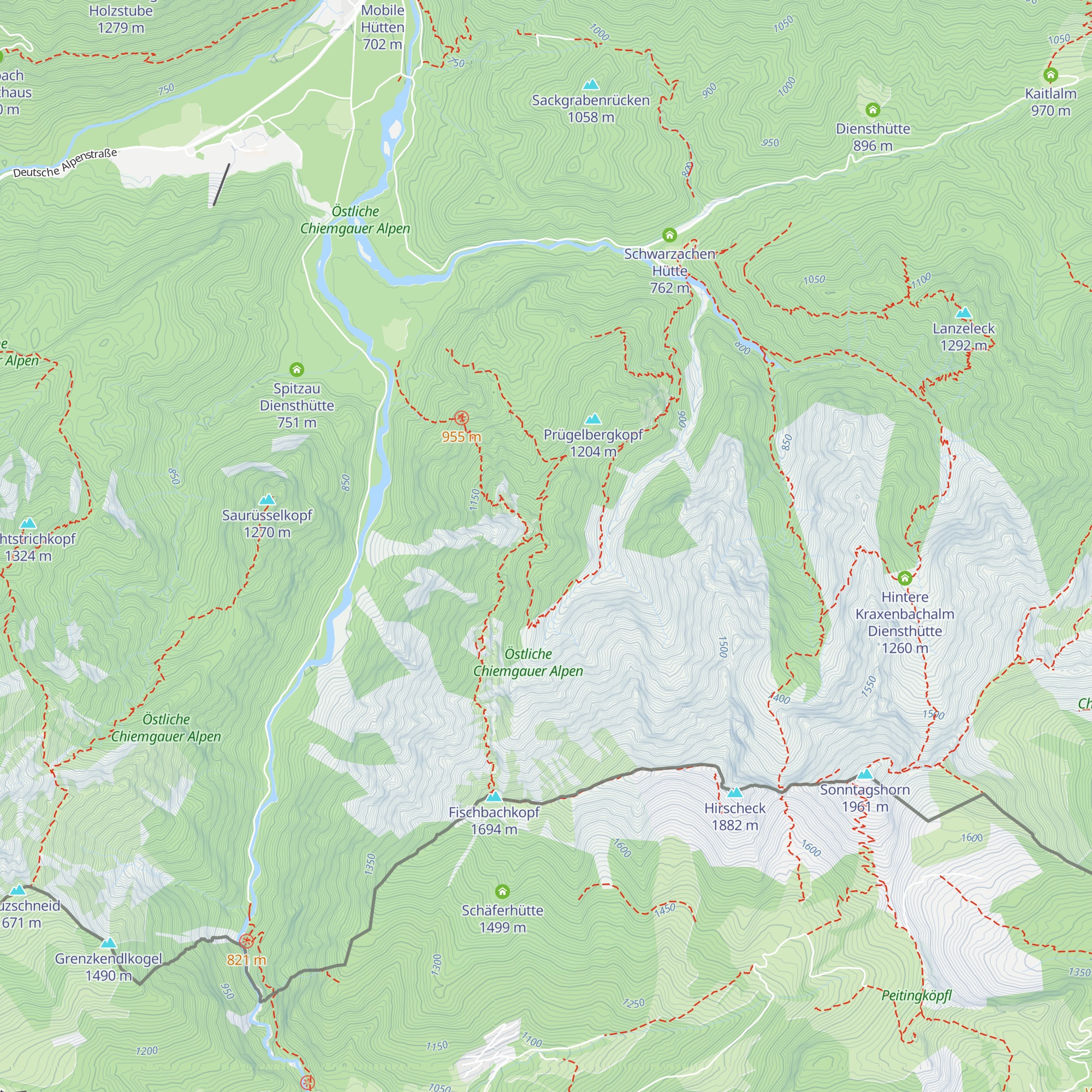 Adlerkopf Diensthütte map
