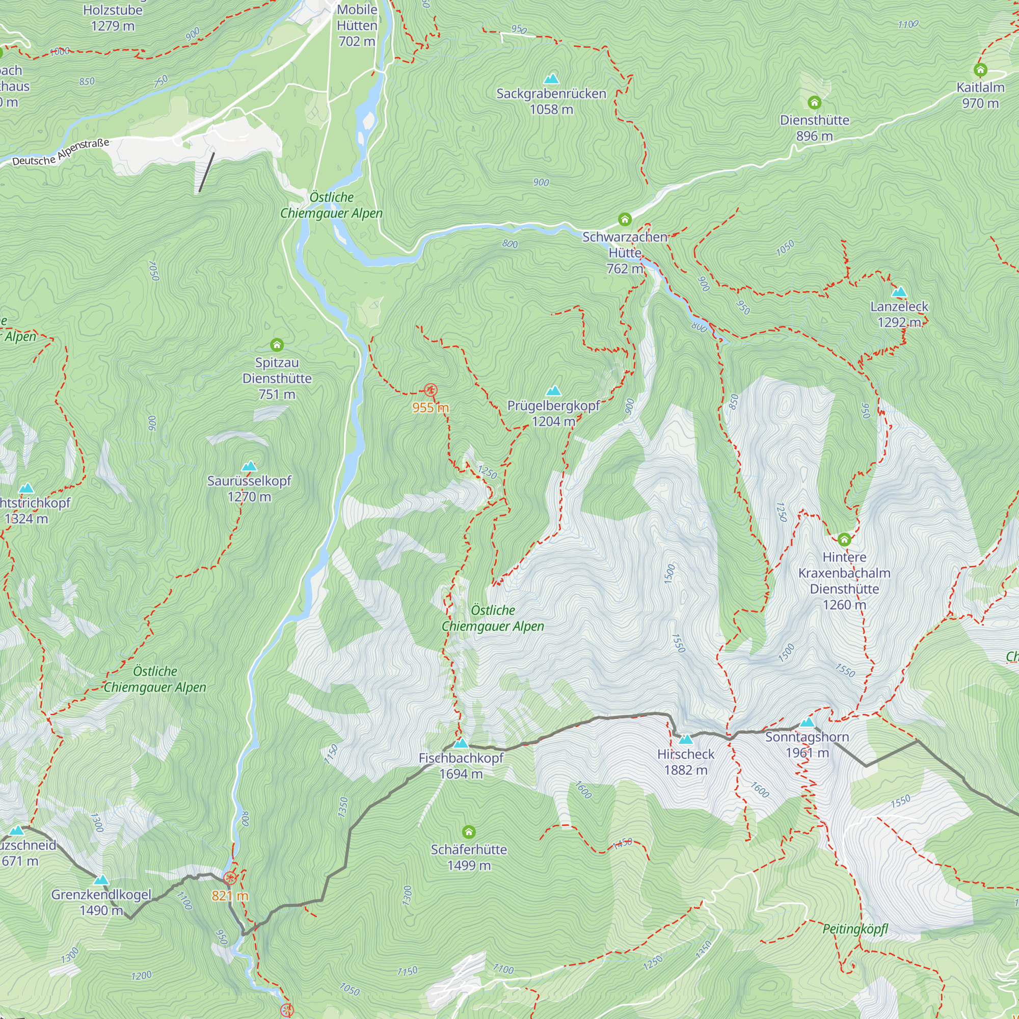Adlerkopf Diensthütte map