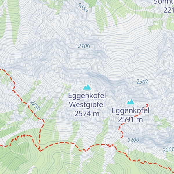 Map of Eggenkofel Westgipfel