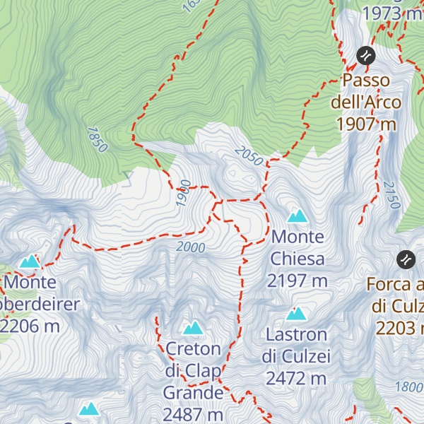 Map of Bivacco Damiana del Gobbo
