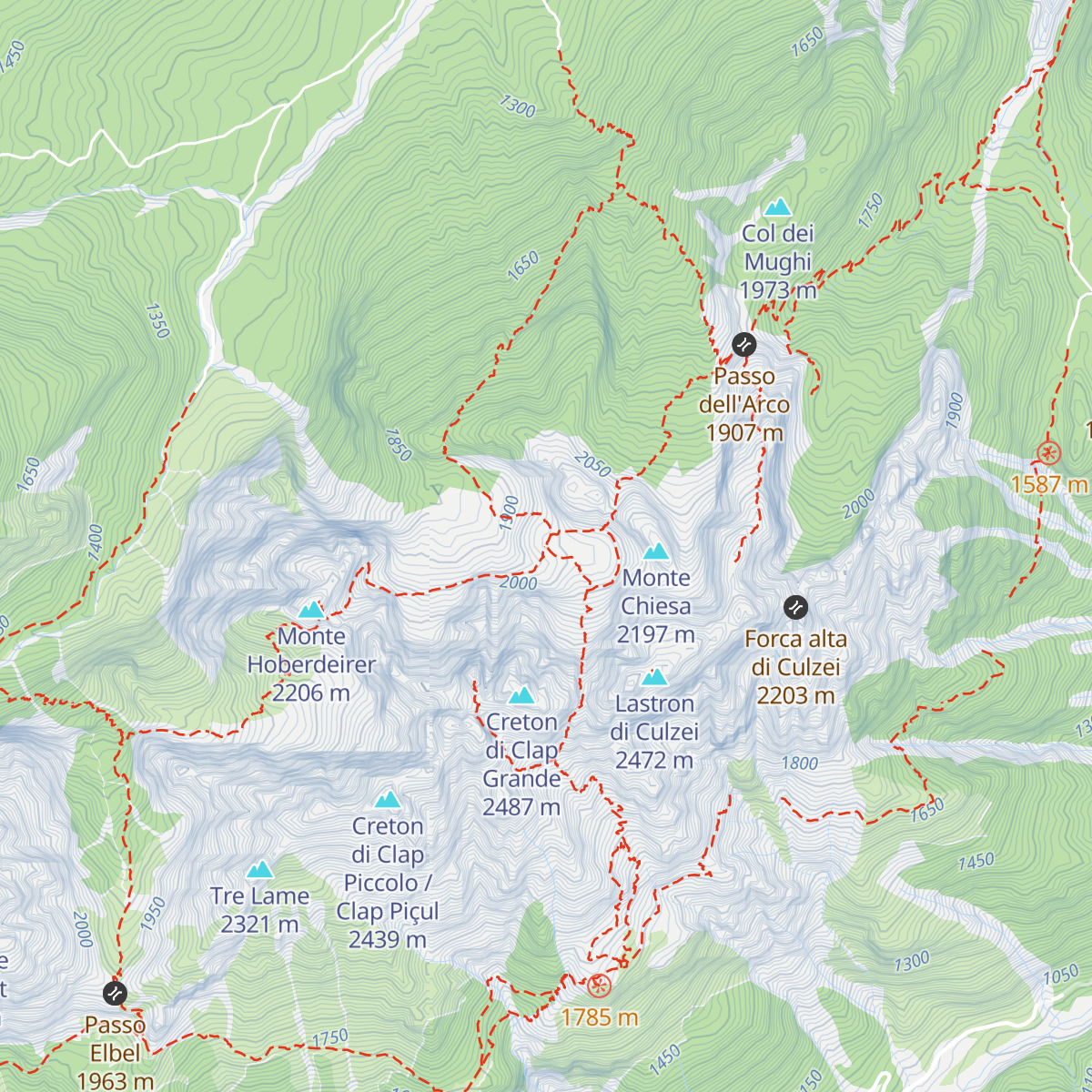 Bivacco Damiana del Gobbo map