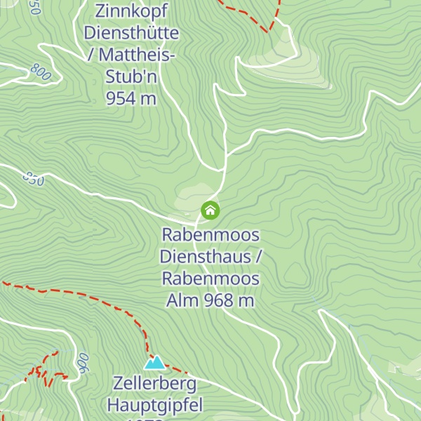 Map of Rabenmoos Diensthaus / Rabenmoos Alm