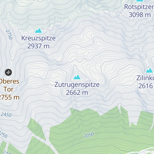 Map of Zutrugenspitze
