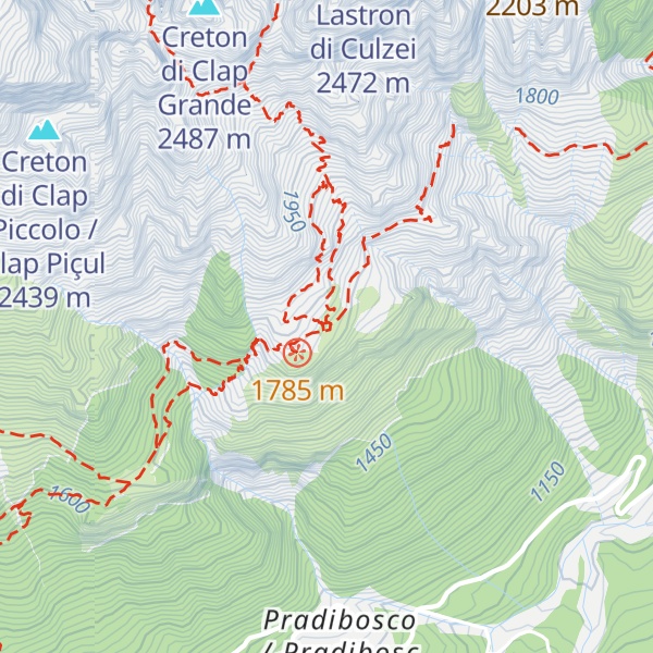 Map of Rifugio Fratelli De Gasperi