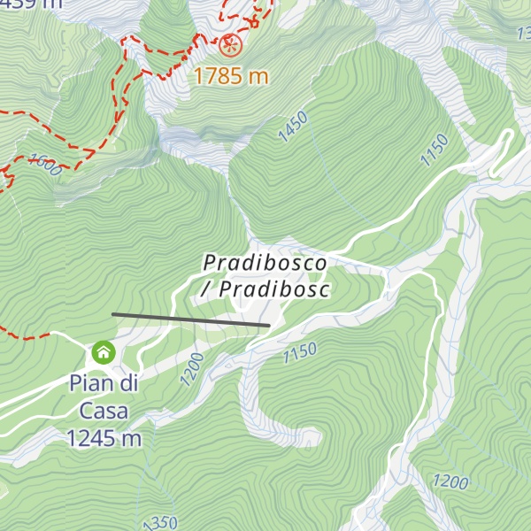Map of Albergo Pradibosco